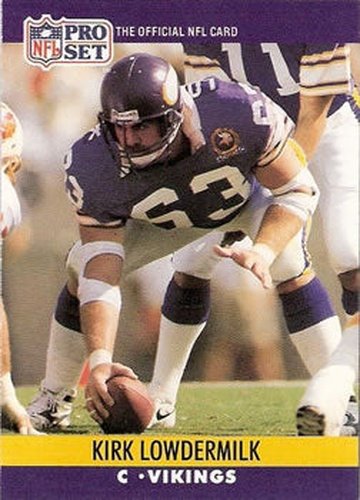 #572 Kirk Lowdermilk - Minnesota Vikings - 1990 Pro Set Football