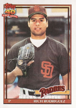 #573 Rich Rodriguez - San Diego Padres - 1991 Topps Baseball