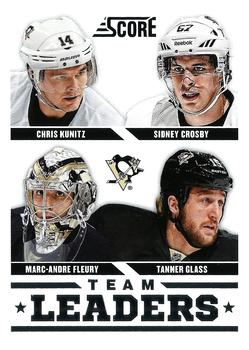 #573 Chris Kunitz / Marc-Andre Fleury / Sidney Crosby / Tanner Glass - Pittsburgh Penguins - 2013-14 Score Hockey