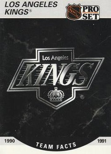 #573 Los Angeles Kings Logo - Los Angeles Kings - 1990-91 Pro Set Hockey