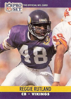 #573 Reggie Rutland - Minnesota Vikings - 1990 Pro Set Football