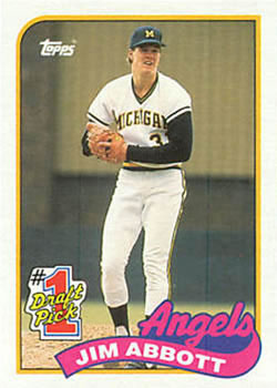 #573 Jim Abbott - California Angels - 1989 Topps Baseball