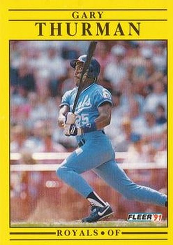 #573 Gary Thurman - Kansas City Royals - 1991 Fleer Baseball