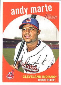 #573 Andy Marte - Cleveland Indians - 2008 Topps Heritage Baseball