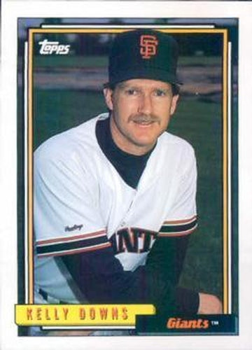 #573 Kelly Downs - San Francisco Giants - 1992 Topps Baseball