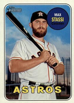 #573 Max Stassi - Houston Astros - 2018 Topps Heritage Baseball