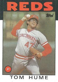#573 Tom Hume - Cincinnati Reds - 1986 Topps Baseball