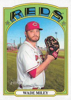 #573 Wade Miley - Cincinnati Reds - 2021 Topps Heritage Baseball