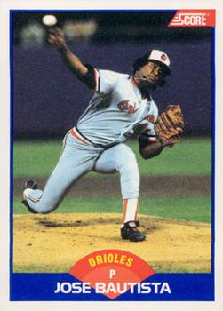 #573 Jose Bautista - Baltimore Orioles - 1989 Score Baseball