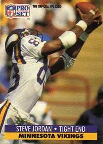 #573 Steve Jordan - Minnesota Vikings - 1991 Pro Set Football