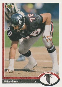 #573 Mike Gann - Atlanta Falcons - 1991 Upper Deck Football