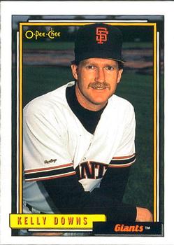 #573 Kelly Downs - San Francisco Giants - 1992 O-Pee-Chee Baseball