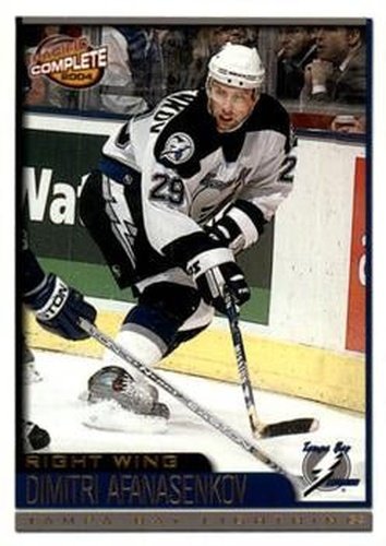 #573 Dmitry Afanasenkov - Tampa Bay Lightning - 2003-04 Pacific Complete Hockey