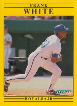 #574 Frank White - Kansas City Royals - 1991 Fleer Baseball