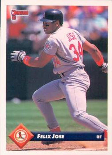 #574 Felix Jose - St. Louis Cardinals - 1993 Donruss Baseball