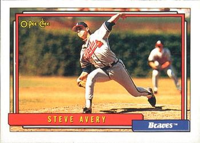 #574 Steve Avery - Atlanta Braves - 1992 O-Pee-Chee Baseball