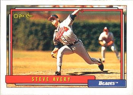 #574 Steve Avery - Atlanta Braves - 1992 O-Pee-Chee Baseball