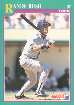 #574 Randy Bush - Minnesota Twins - 1991 Score Baseball