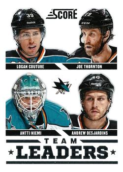 #574 Andrew Desjardins / Antti Niemi / Joe Thornton / Logan Couture - San Jose Sharks - 2013-14 Score Hockey