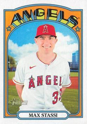 #574 Max Stassi - Los Angeles Angels - 2021 Topps Heritage Baseball