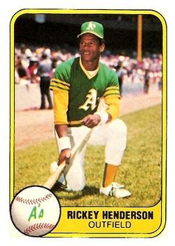 #574 Rickey Henderson - Oakland Athletics - 1981 Fleer Baseball