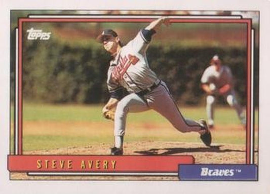 #574 Steve Avery - Atlanta Braves - 1992 Topps Baseball
