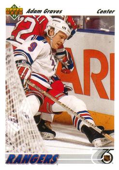 #574 Adam Graves - New York Rangers - 1991-92 Upper Deck Hockey