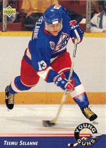 #574 Teemu Selanne - Winnipeg Jets - 1992-93 Upper Deck Hockey