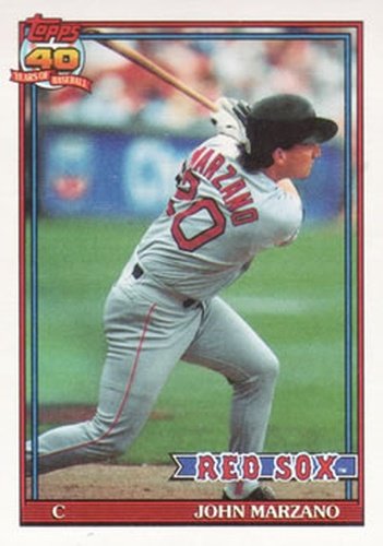 #574 John Marzano - Boston Red Sox - 1991 Topps Baseball