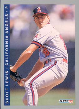 #575 Scott Lewis - California Angels - 1993 Fleer Baseball