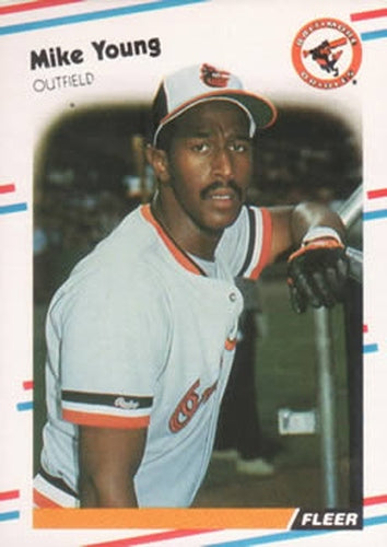 #575 Mike Young - Baltimore Orioles - 1988 Fleer Baseball