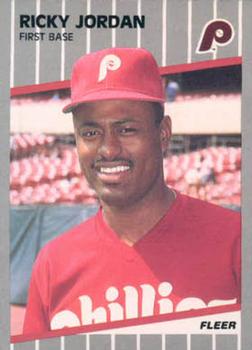 #575 Ricky Jordan - Philadelphia Phillies - 1989 Fleer Baseball