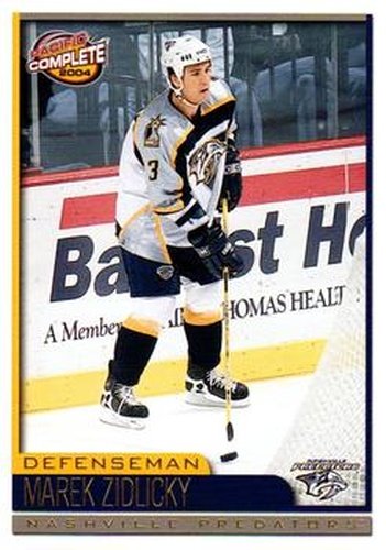 #575 Marek Zidlicky - Nashville Predators - 2003-04 Pacific Complete Hockey