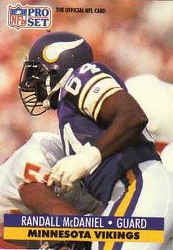 #575 Randall McDaniel - Minnesota Vikings - 1991 Pro Set Football