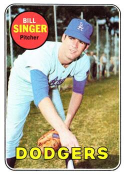 #575 Bill Singer - Los Angeles Dodgers - 1969 Topps Baseball