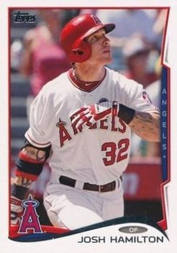 #575 Josh Hamilton - Los Angeles Angels - 2014 Topps Baseball