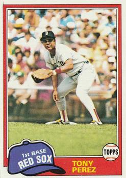 #575 Tony Perez - Boston Red Sox - 1981 Topps Baseball