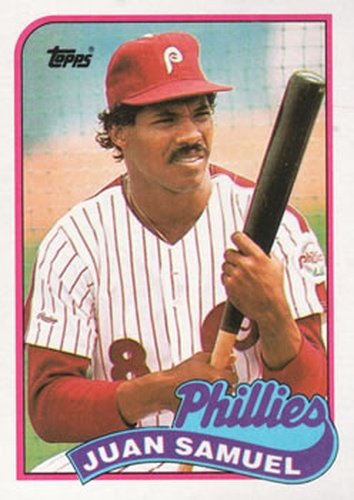 #575 Juan Samuel - Philadelphia Phillies - 1989 Topps Baseball