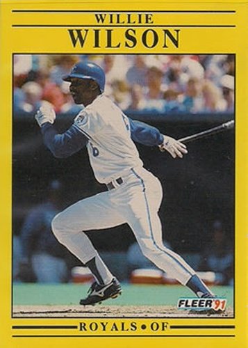 #575 Willie Wilson - Kansas City Royals - 1991 Fleer Baseball