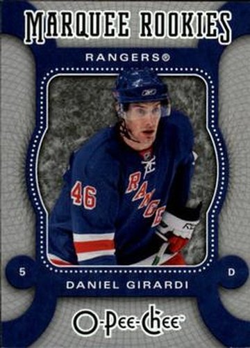 #575 Daniel Girardi - New York Rangers - 2007-08 O-Pee-Chee Hockey