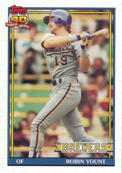 #575 Robin Yount - Milwaukee Brewers - 1991 Topps Baseball