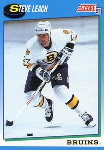 #576 Stephen Leach - Boston Bruins - 1991-92 Score Canadian Hockey