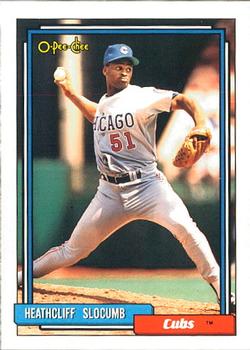 #576 Heathcliff Slocumb - Chicago Cubs - 1992 O-Pee-Chee Baseball