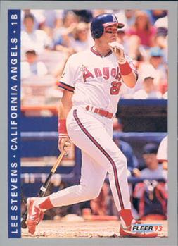 #576 Lee Stevens - California Angels - 1993 Fleer Baseball