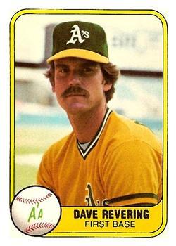 #576 Dave Revering - Oakland Athletics - 1981 Fleer Baseball