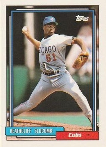 #576 Heathcliff Slocumb - Chicago Cubs - 1992 Topps Baseball