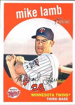 #576 Mike Lamb - Minnesota Twins - 2008 Topps Heritage Baseball