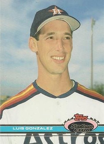 #576 Luis Gonzalez - Houston Astros - 1991 Stadium Club Baseball