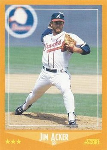 #576 Jim Acker - Atlanta Braves - 1988 Score Baseball