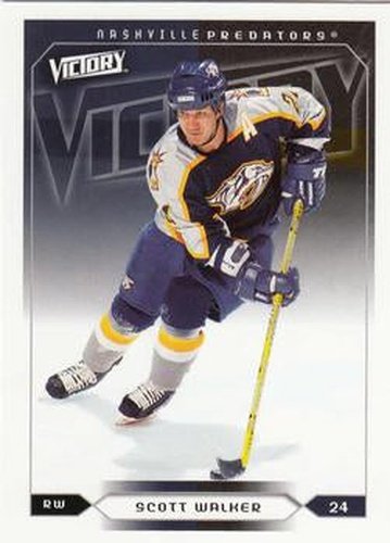 #110 Scott Walker - Nashville Predators - 2005-06 Upper Deck Victory Hockey